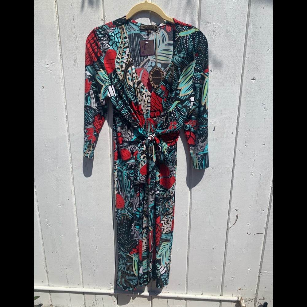 Mesmerize dress faux wrap dress